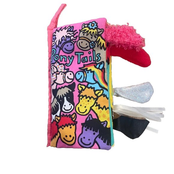 Jellycat Pony Tails Soft Cloth Book Horse Animals Texture Crinkly - Picture 1 of 5